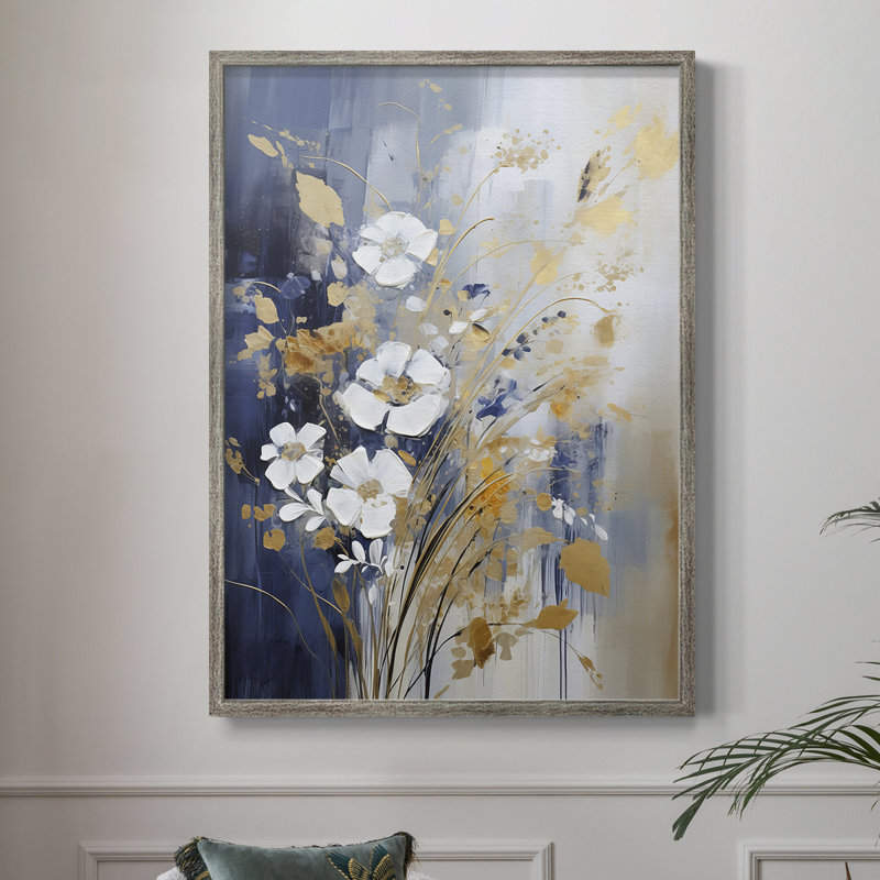 Reproduction encadrée FLORAL Series CCCCXXVII - bois massif, H 15 po x l 12 po