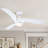 52" White Propeller Dimmable LED Ceiling Fan with 3CCT LED Lights and Remote Control