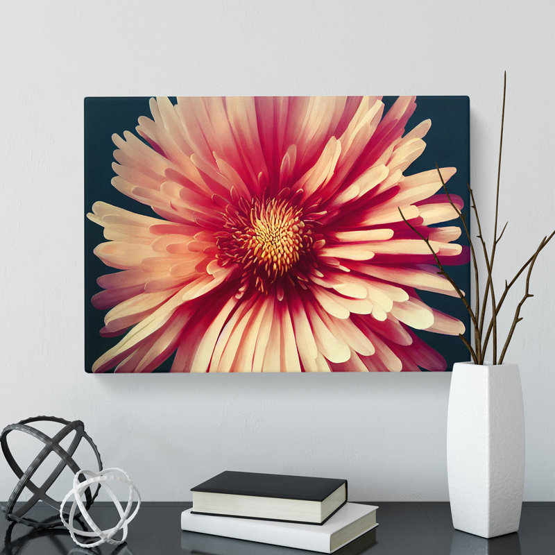 Fancy Chrysanthemum Flower - Wrapped Canvas, 40cm H x 60cm W