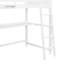 Lit mezzanine simple blanc avec tablettes et rangement - Organisez votre chambre à coucher idéale pour les familles en pleine croissance-962909977