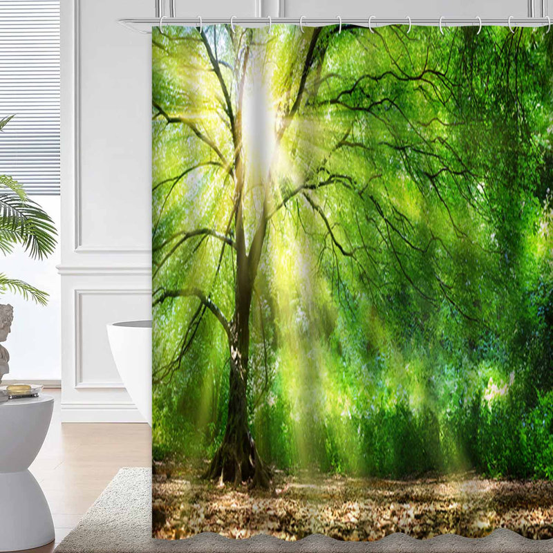 Rideau de douche Forest Summer, L 72 po x l 84 po