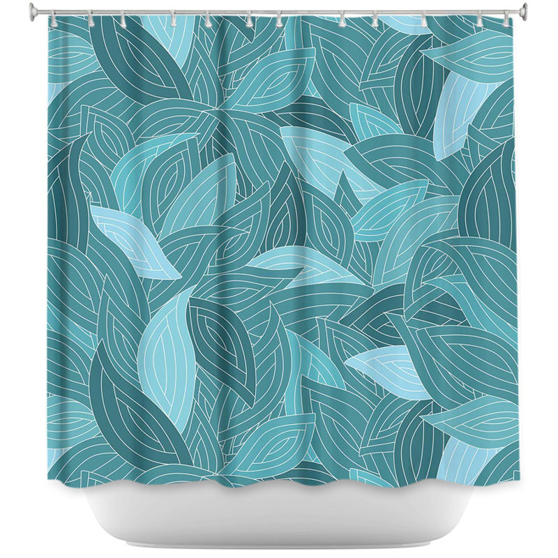 Rideau de douche simple feuilles ii