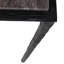 Console contemporaine contemporaine en marbre et en aluminium pour article de vestibule - Présentoir minimaliste pour canapé dans un couloir étroit - 49 po, noir