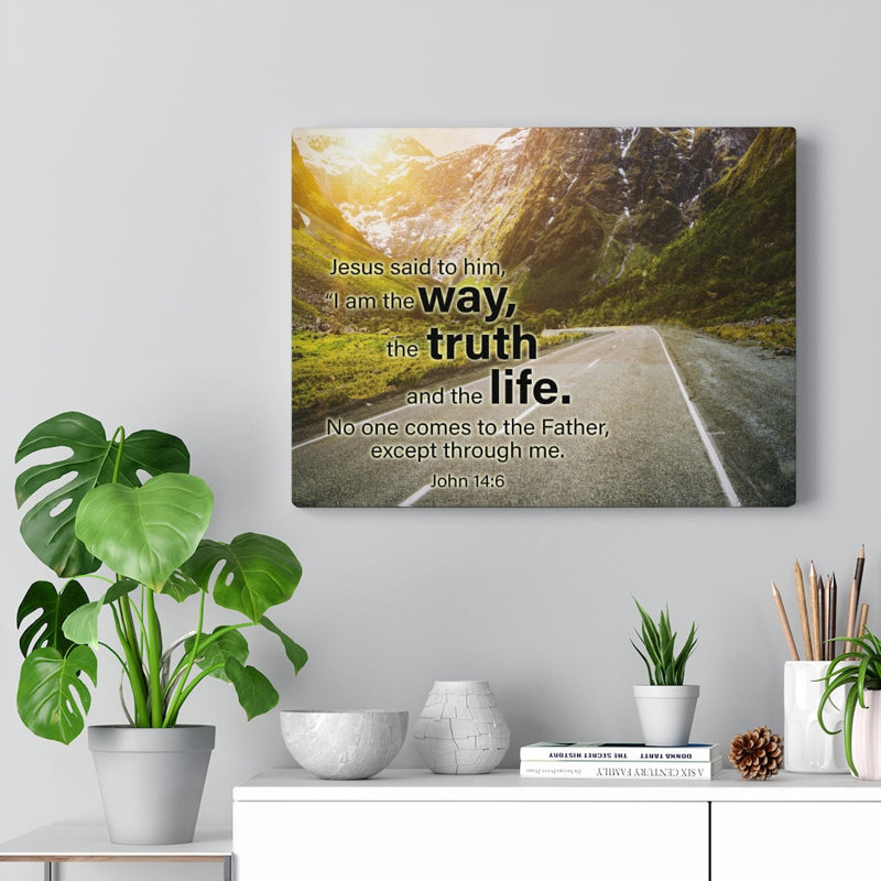 Jesus Is The Way - Wrapped Canvas Print, 30cm H x 41cm W