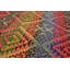 Tapis tissé à la main 5 pi 4 po x 11 pi 4 po en laine rouge foncé/bleu/doré tissé à la main Brimmer