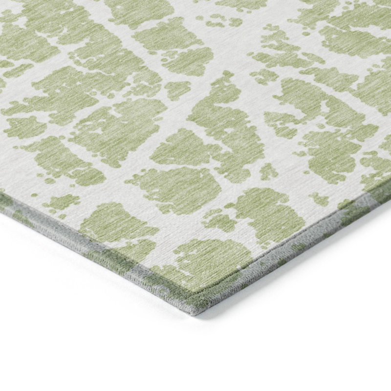Kyrie Washable Abstract Indoor / Outdoor Rug, Rectangle 9' x 12'