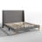 Linen Upholstered Platform Bed Frame with Wingback Headboard-1929131610-1929131622