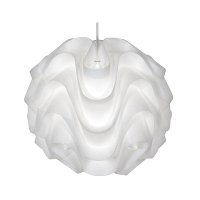 38 cm H Round Pendant Shade ( Screw On ) in White