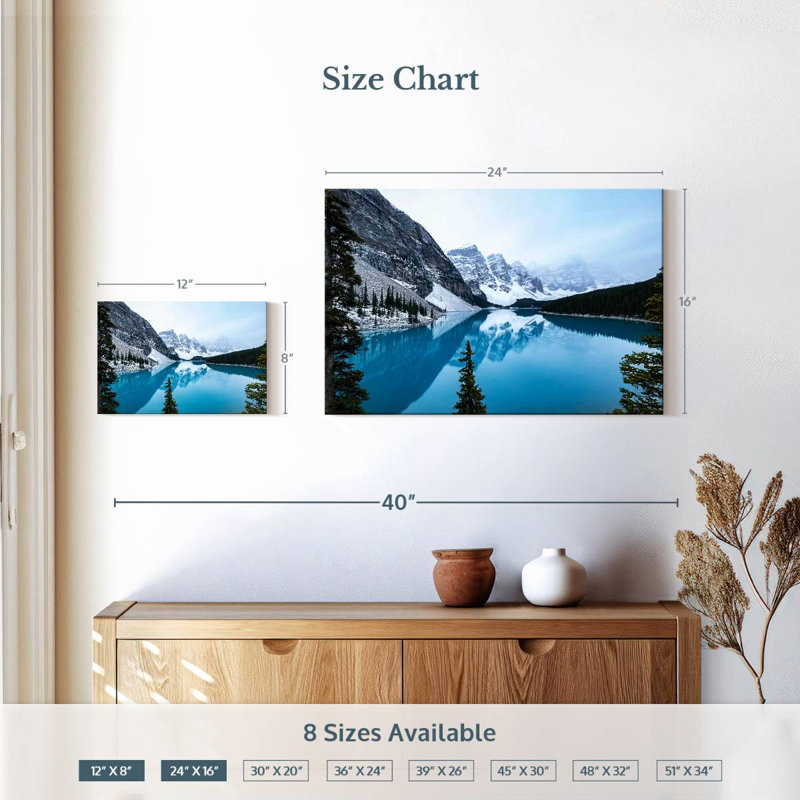 Alvord Moraine blanc hiver, H 16 po x l 24 po