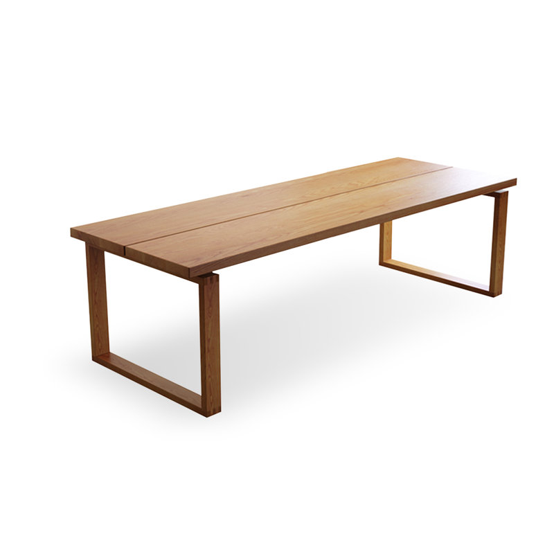 Brown Rectangular Solid Wood Dining Table, 29.53"H x 78.74"L x 31.5"W