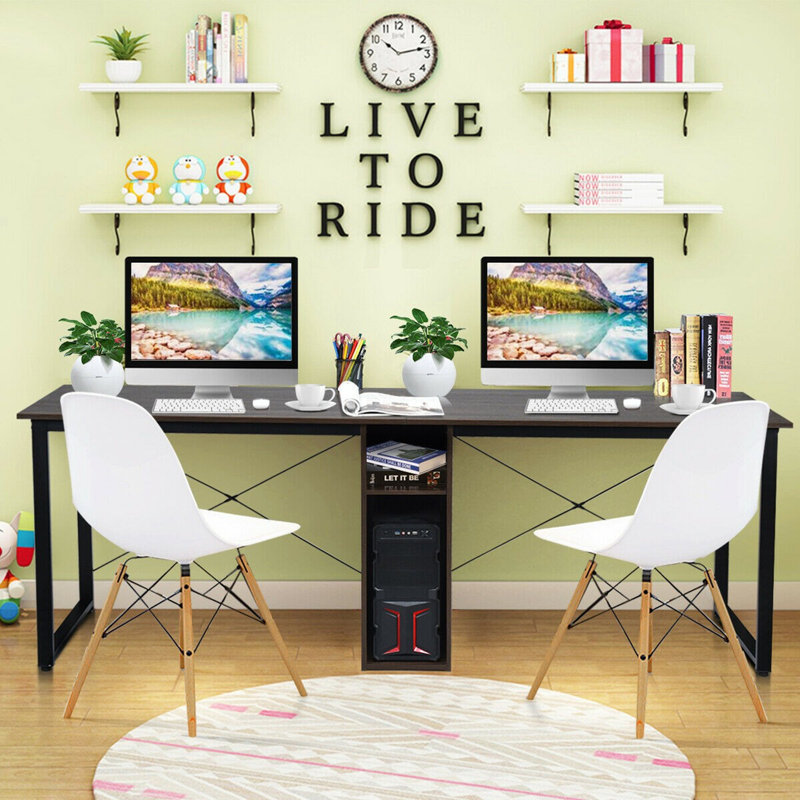 Ebern Designs Martin 79'' Desk & Reviews | Wayfair