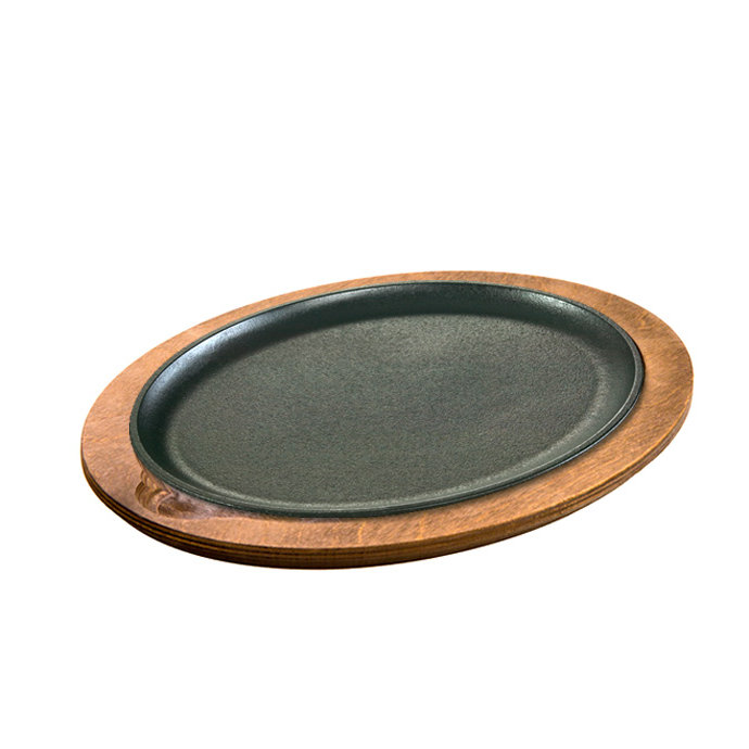 Sous-tapis en bois de noyer ovale 13,25 pouces Jumbo