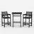 All Weather HDPE Bar Height Outdoor Table and Chairs Set for Bistro Patio Balcony-2024442127-2033036098