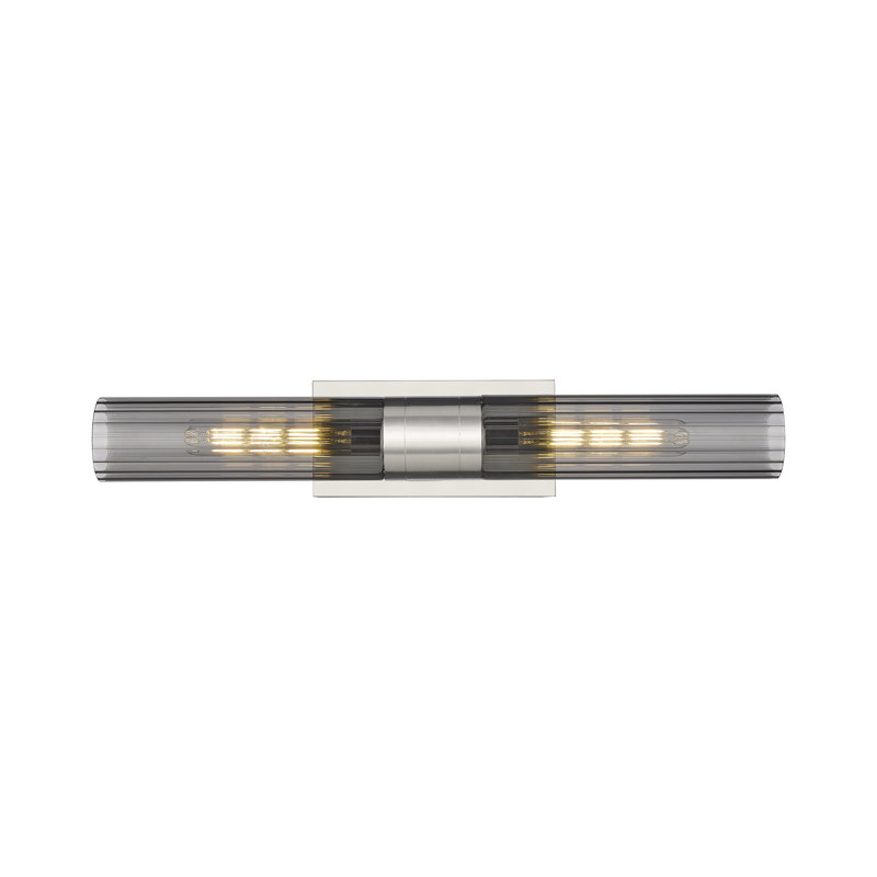 Mahlik 2 - Light Dimmable Vanity Light, Smoke, Satin Nickel