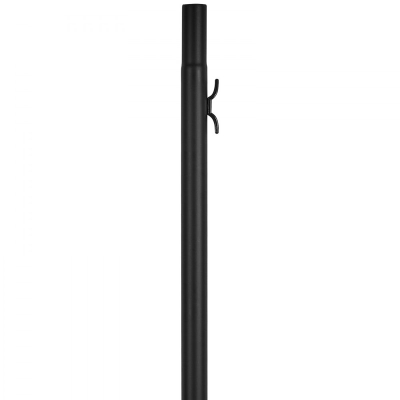 Ensemble de mât de drapeau 25 pi amovible en aluminium noir