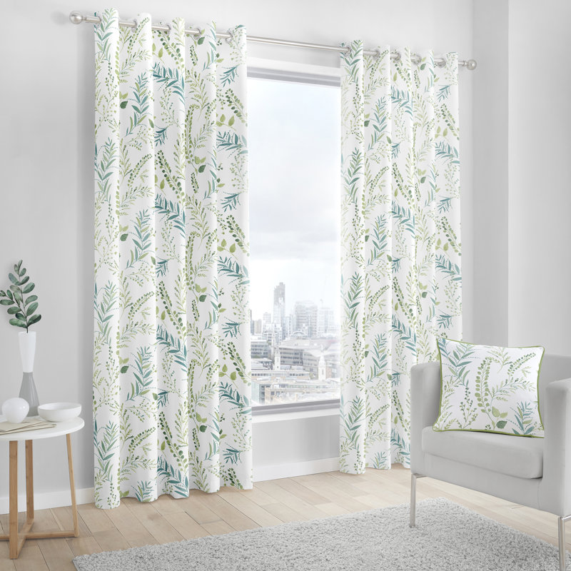 Fernworthy Eyelet Room Darkening Curtains, 229 W x 229 D cm