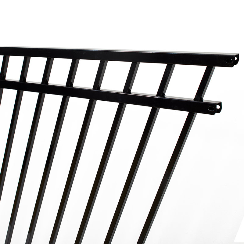 Versai 5-ft H x 8-ft W Gloss Black Steel Ornamental Fence Panel