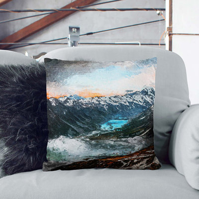 Mount Cook New Zealand Cushion with Filling