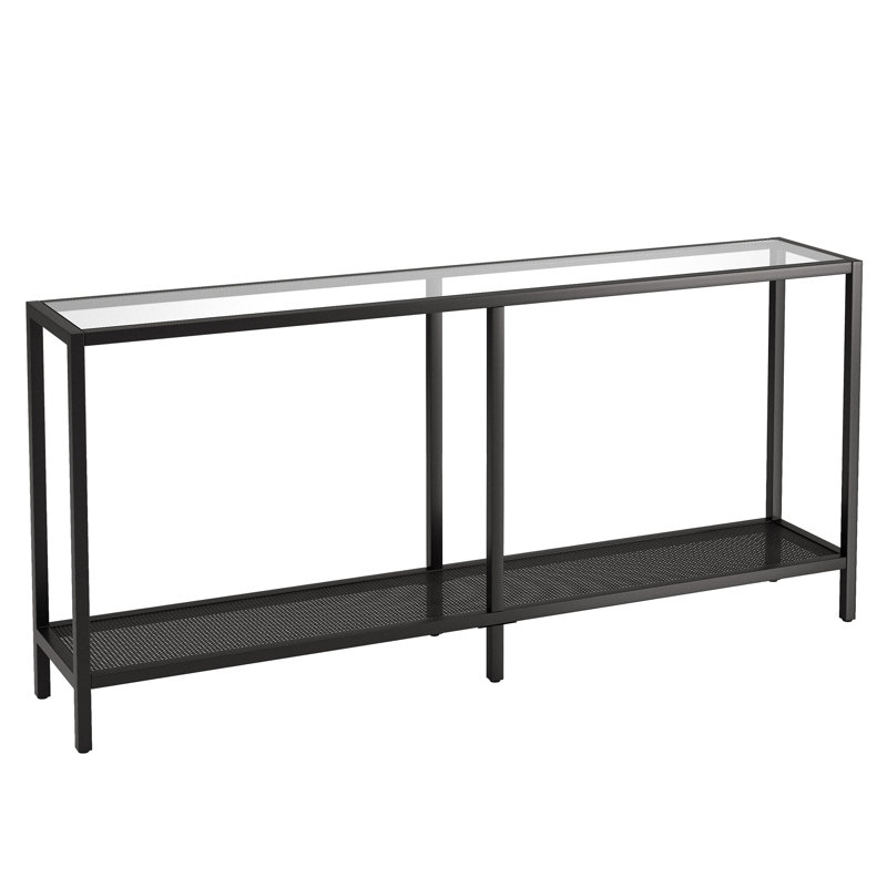 Chiang 64'' Unfinished Glass Top Console Table