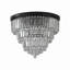 Lustre en cristal 20 lumières de luxe moderne 20 lumières encastrées noir mat-130217871