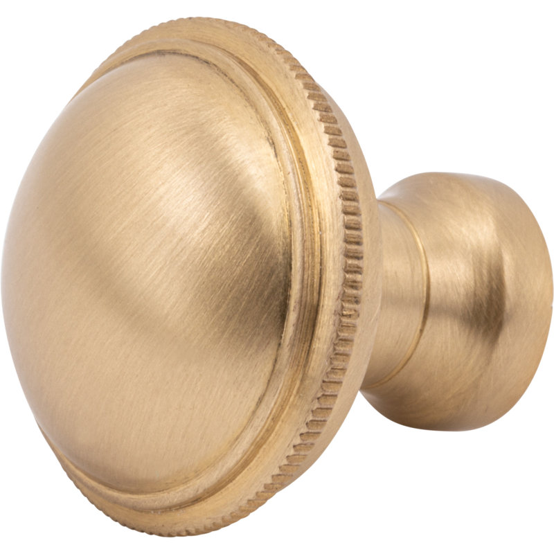 Purity 1 1/8" Diameter Round Knob, Satin Brass