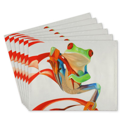 eyed Frog Polyester Mindaugas Set of 6 | Home Decor