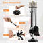 Ensemble d'outils de cheminée en fer 5 pièces Dealto