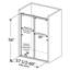 Porte de douche réversible coulissante sans cadre H 60 po x H 76 po Hawaii-111402732