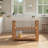 Wood Console Table with Marble Walnut