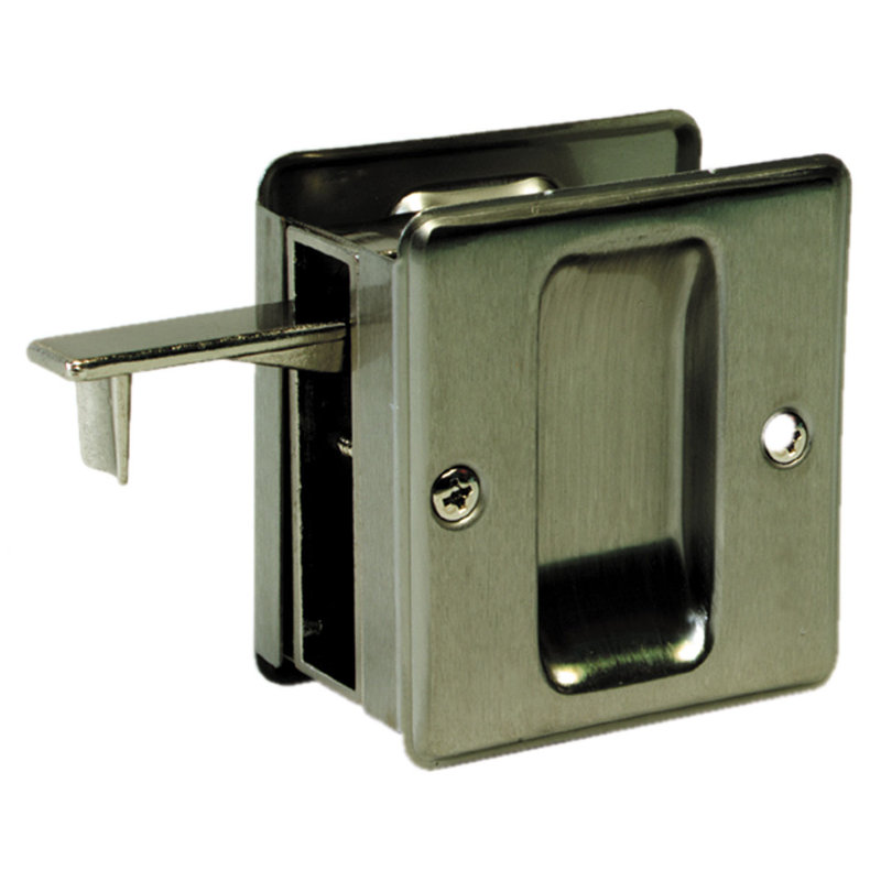 Poignée de porte coulissante Ives, Nickel satiné noirci