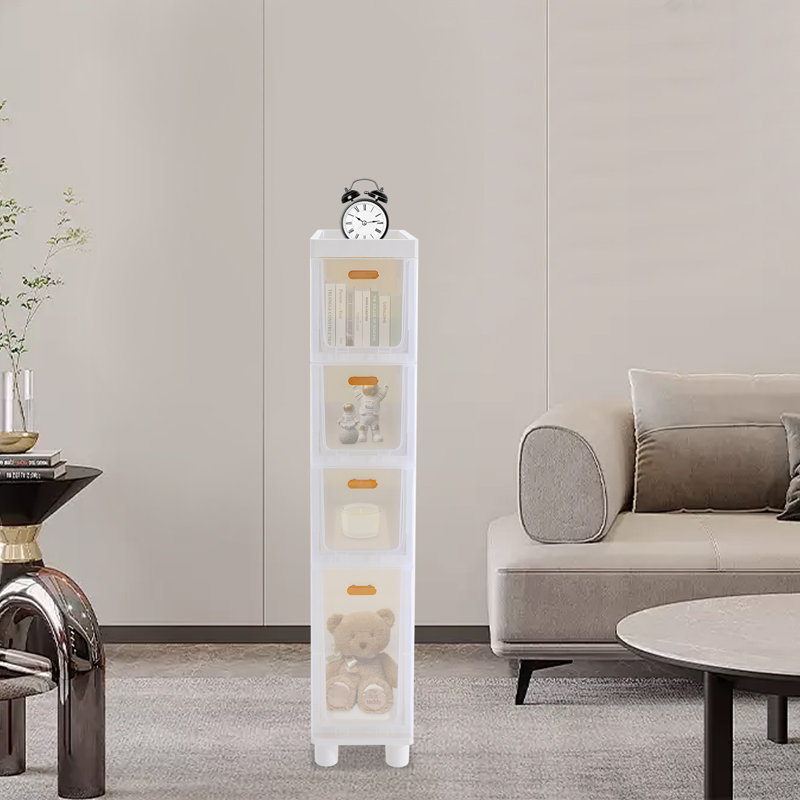 Narrow Slim Storage Cabinet For Bathroom, 37.8" H x 7.1" W x 15.7" D
