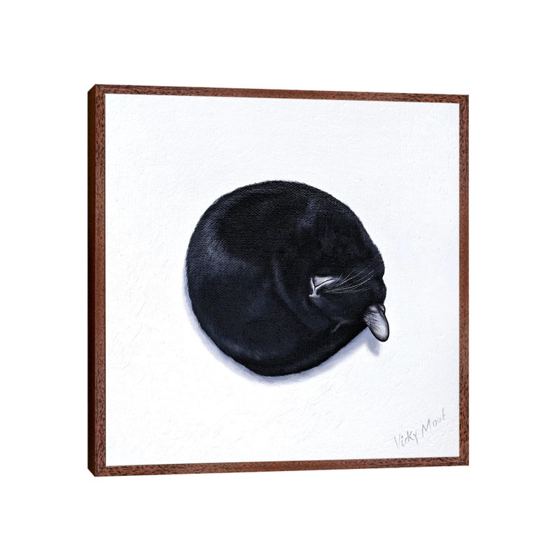 Po by Vicky Mount - Painting on Canvas, Classic Brown Wood Framed, 66.04 cm H x 66.04 cm W
