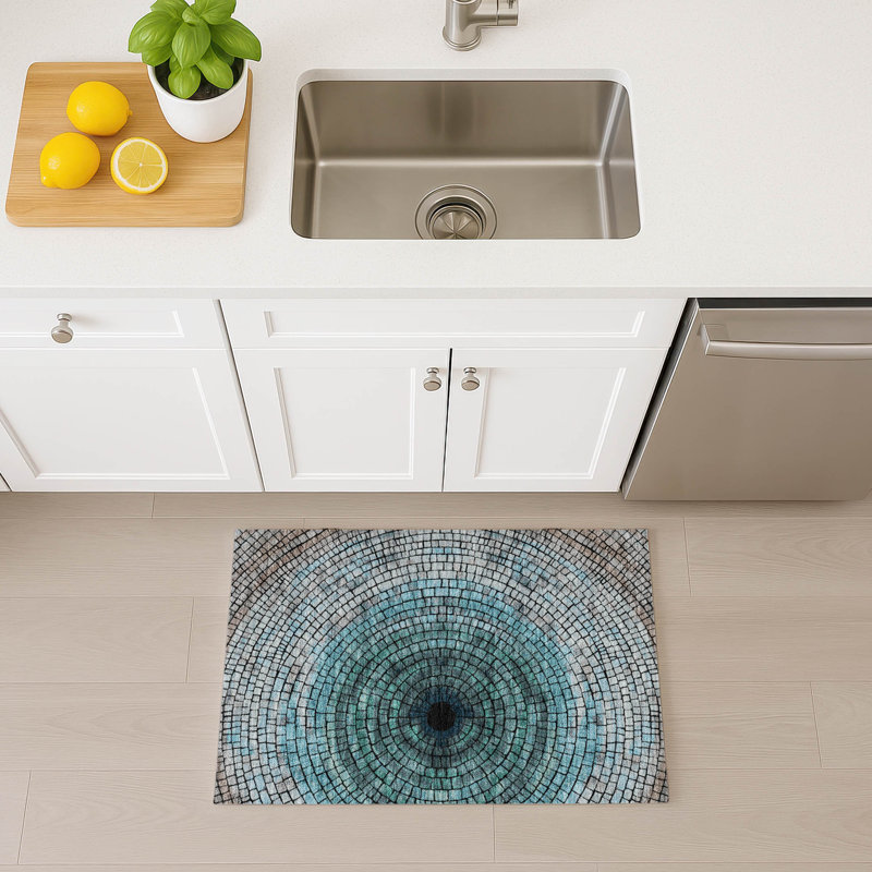 Machine Washable Indoor/Outdoor Chantille ACN2524 Geometric Rug, Rectangle 1'8" x 2'6", Teal