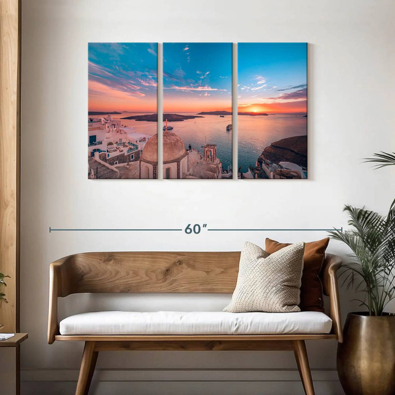 Rorry Santorini Sunset Horizon, 28" H x 45" W