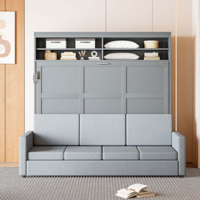 Queen Size Murphy Bed Wall Bed With Sofa