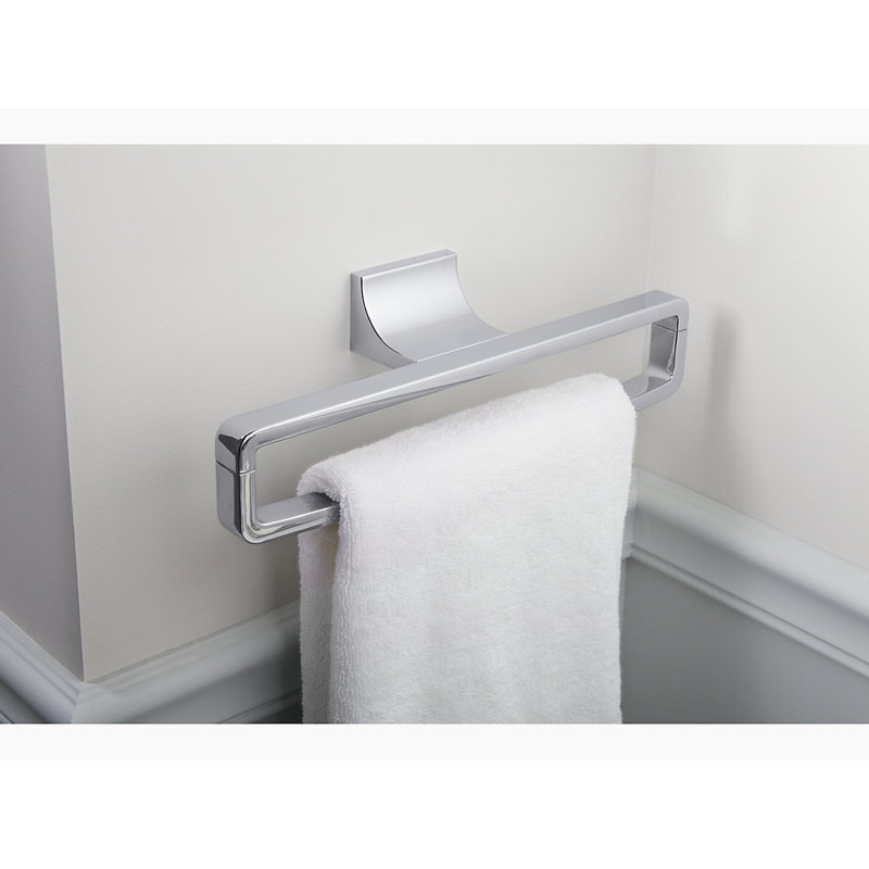 Loure Wall Mounted Towel Ring, Polished Chrome