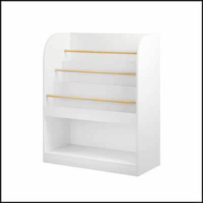 Bibliothèque pour enfants avec rangement ouvert, bibliothèque pour enfants orientée vers l'avant, étagère à livres en bois à plusieurs niveaux pour tout-petits, salle de jeux, chambre à coucher ou chambre de bébé
