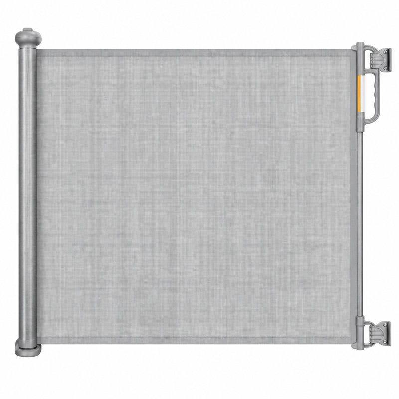 Barrière de sécurité rétractable pour bébé et animal de compagnie: Barrière en filet réglable sans perceuse pour une installation facile et sans dommages.