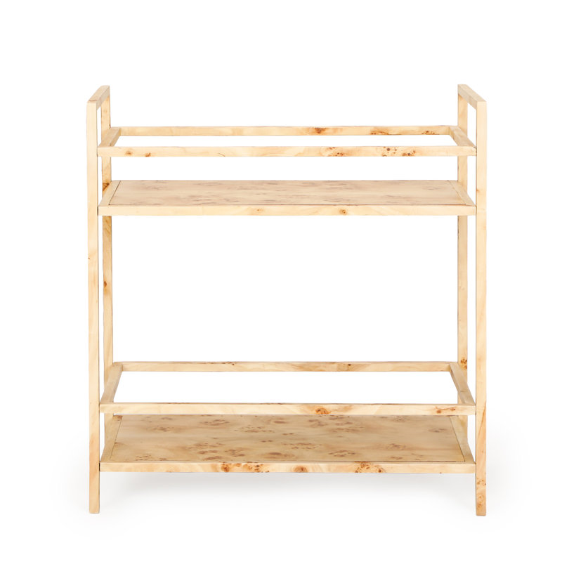 Destin Natural Burl Designer Bar Cart