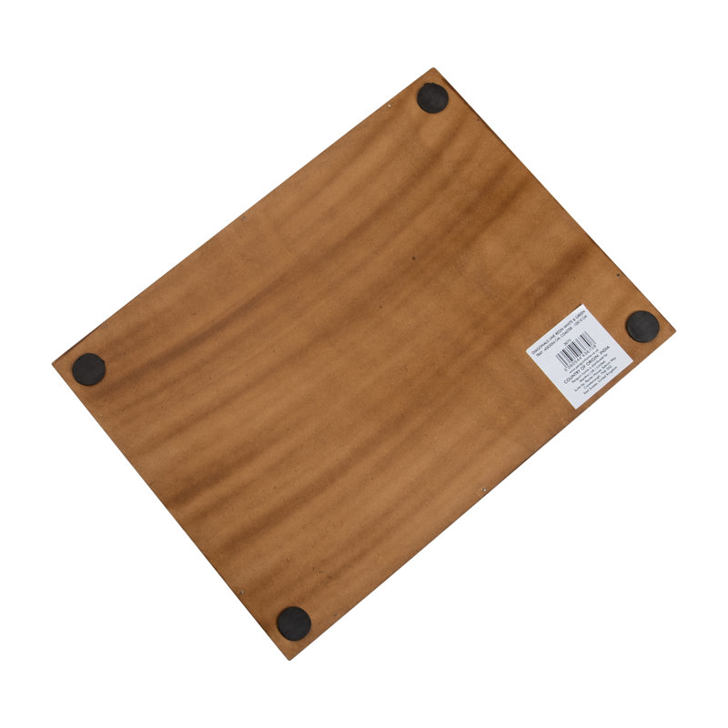 Affan Solid Wood Tray, White/Green