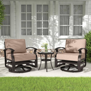 wide metal patio chairs