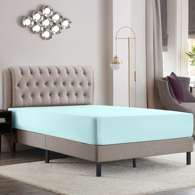 Luxury Double Brushed Microfiber Deep Pocket Fitted Sheet – 16” Mattress Fit, Wrinkle-Free, Fade Resistant & Breathable