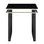 Ensemble de tables basses et de bout modernes 3 pièces avec plateau en verre trempé et structure en métal, parfait pour les salons élégants