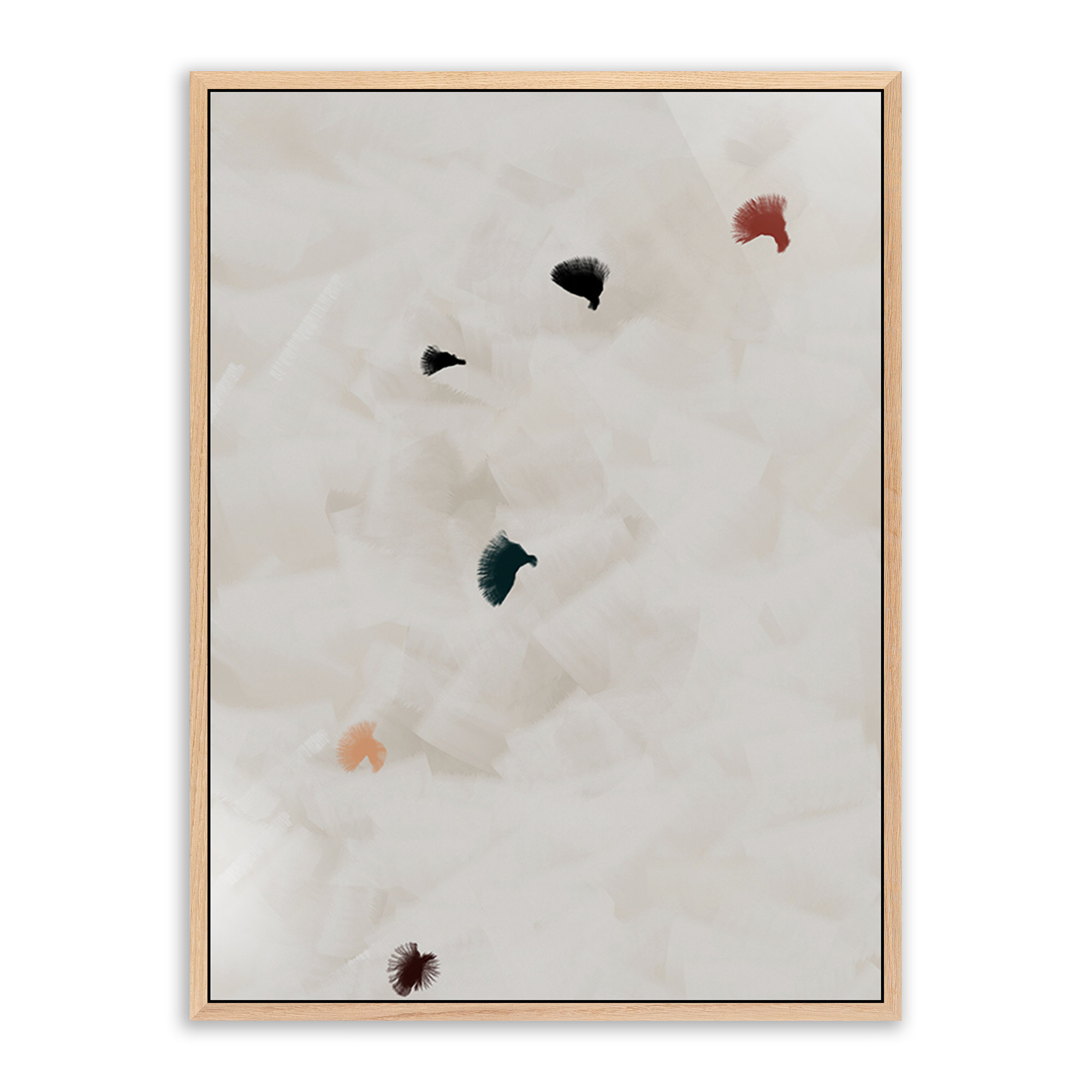 In Flight No 8 by Patricia Vargas, White Oak Framed, 60" H x 40" W