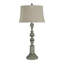 35" Resin Table Lamp With Oat Shade