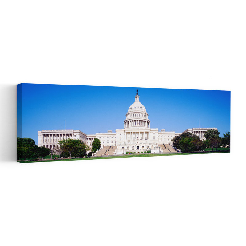 «Us Capitol», Washington DC, District de Columbia, États-Unis, art contemporain, art mural, H 16 po x l 48 po