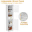 Grande armoire de rangement pour plancher de salle de bain, armoire étroite étroite avec 1 tiroir et 2 portes avec 5 tablettes réglables en hauteur