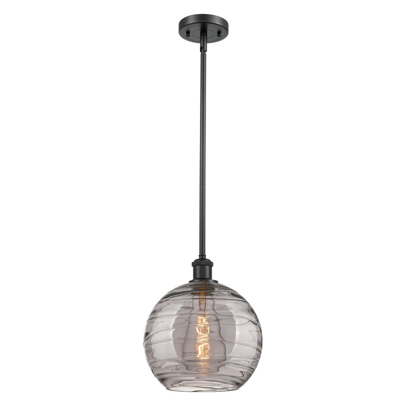 Mott 1 - Light Single Globe Pendant, Antique Brass, 14.88" H x 13.75" W x 13.75" D, No Bulb Included