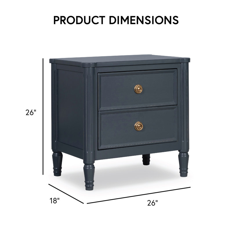 Ensemble de chambre à coucher 5 pièces Vinesha, Bleu, Très grand