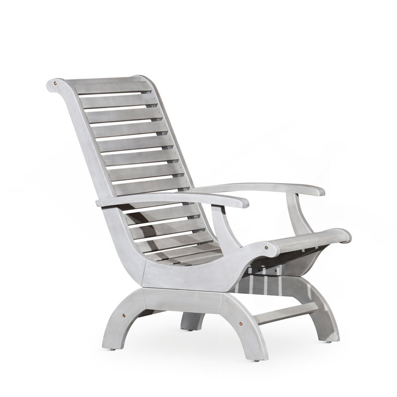 Chaise en bois d'eucalyptus, gris argenté